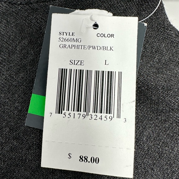 Gabby Skye Sweater Dress Womens Graphite Sz L 3/4 Sleeve Flare Cuff Knit NEW Q7 - Picture 8 of 8